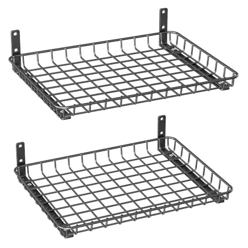 Ultrawall Wall Mounted Storage Shelves, Garage Metal Shelves 18x12 Inch
