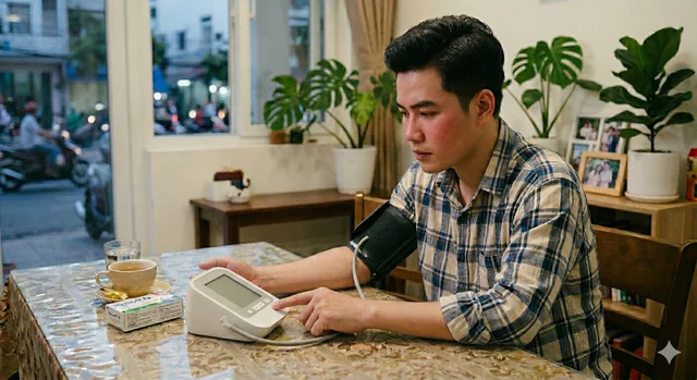 Mặt đỏ bừng có phải là dấu hiệu tăng huyết áp? - Ảnh 1.