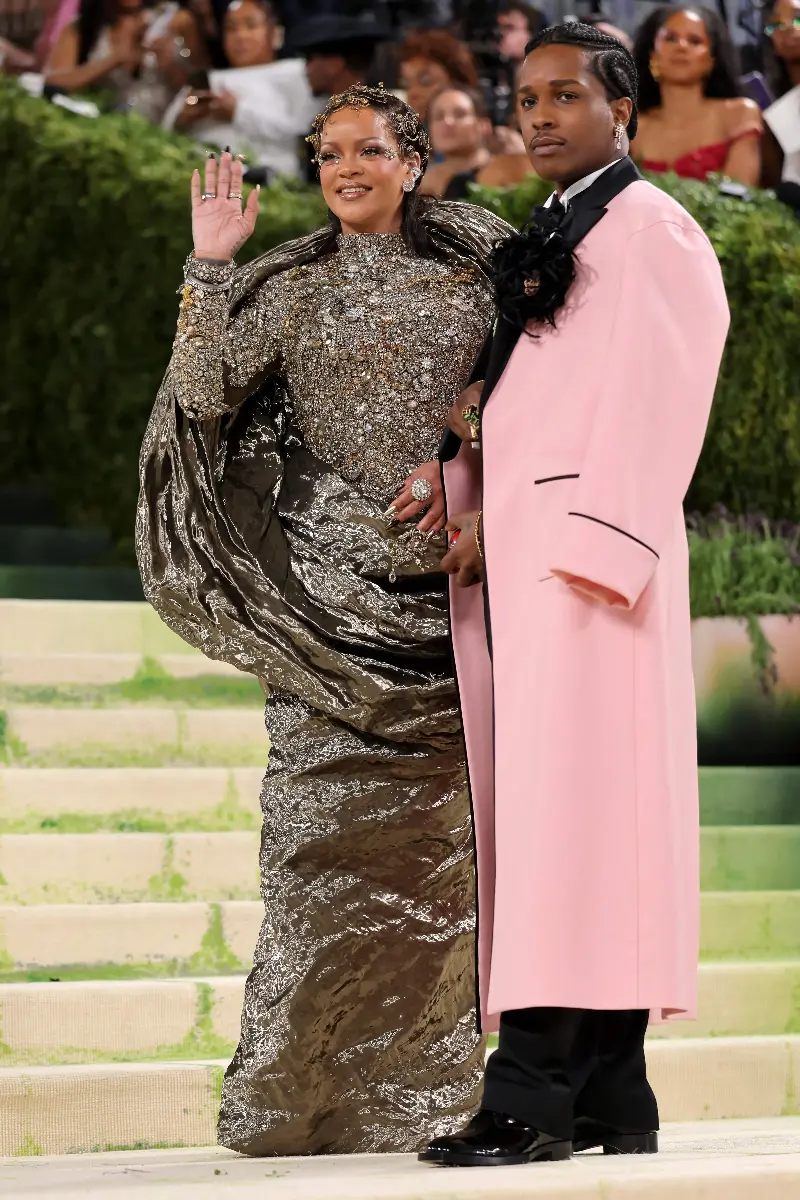 Rihanna and A$AP Rocky attend the 2026 Met Gala.
