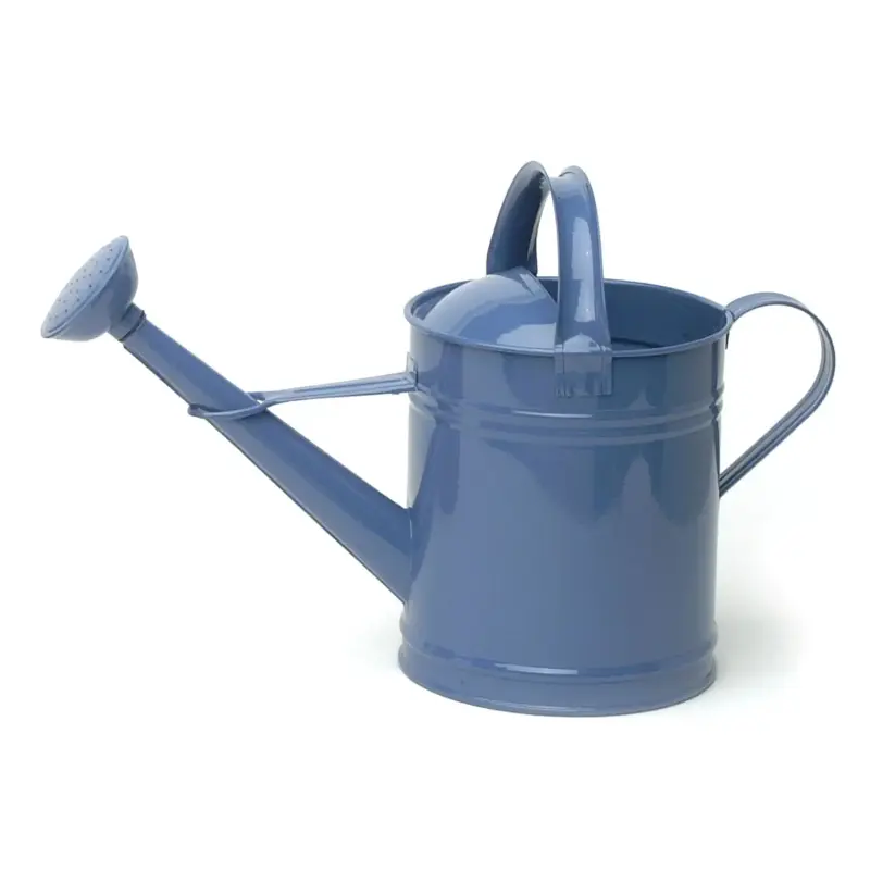 Blue metal watering can