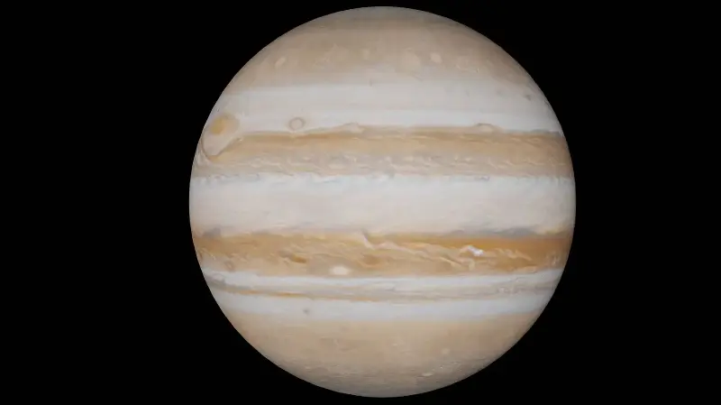 Jupiter showing its banded atmosphere, representative image