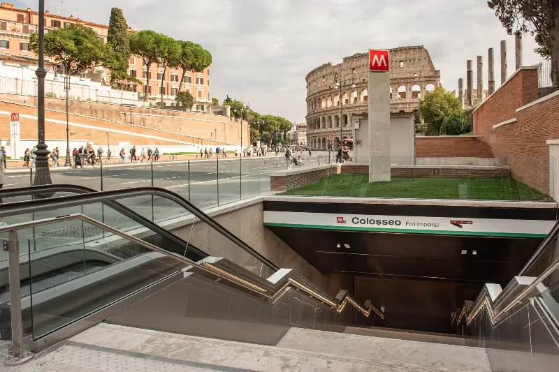 Colosseo - Fori Imperiali Station in Rome (METRO C)