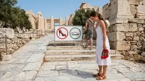 Why are high heels banned at some ancient Greek monuments? The unusual rule explained