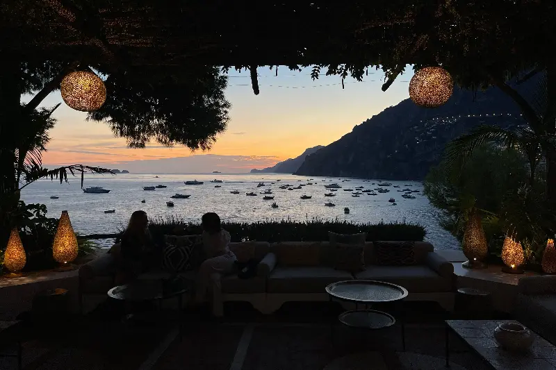 The Bianca Bar terrace at dusk (Summer Woolley)