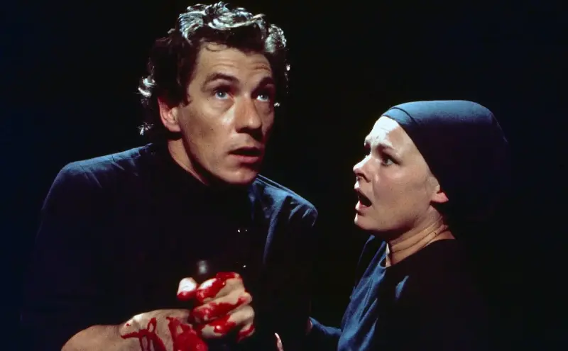 Dench with Ian McKellen in Macbeth (1979): the two are old friends, with McKellen subject to some of Dench’s many practical jokes - Shutterstock