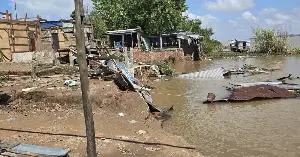 Landslides along the Tien River swept away two houses in Dong Thap province.