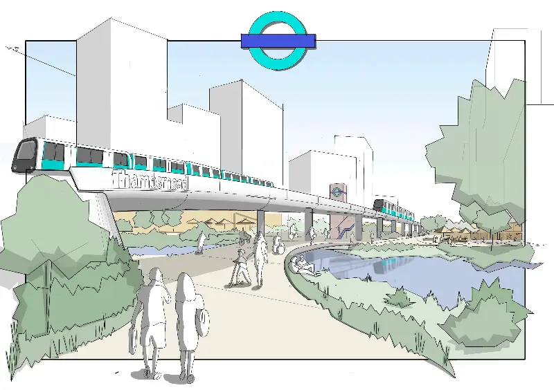 The proposed station at Thamesmead (TfL)