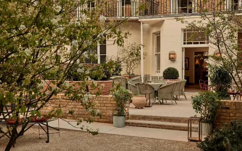 The hotel’s terrace was among our writer’s favourite aspects of the Zetter - Martin Morrell