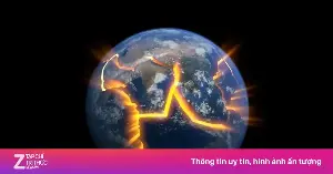 The Earth's crust shows signs of splitting in two.
