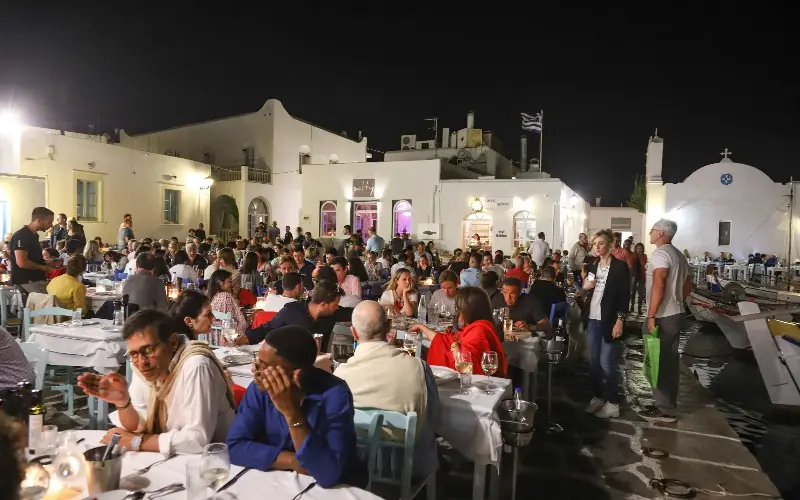 Writer Heidi says the busy squares and boutiques of Paros reminded her of Mykonos - Nicolas Economou/NurPhoto via Getty Images