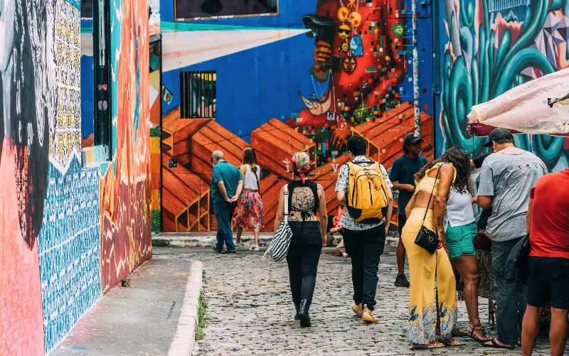The city’s colourful Beco do Batman neighbourhood is popular with tourists - Alamy