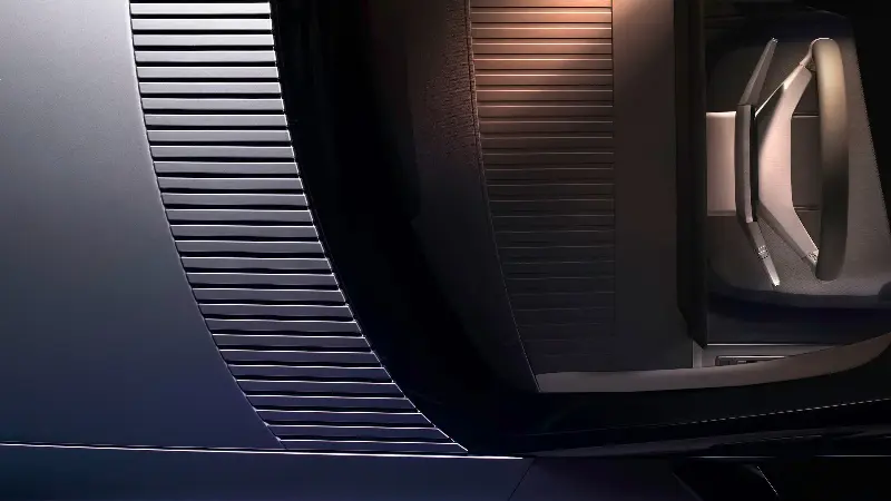 This overhead shot of the Jaguar Type 01 shows how the strikethrough motif runs from the bonnet through to the dashboard (Jaguar)