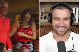 Travis Kelce adorably reacts to Taylor Swift's viral "That's my husband!" moment