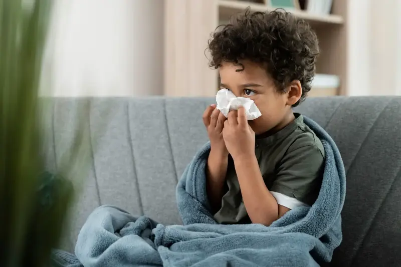 Sneezing is a common allergic reaction.