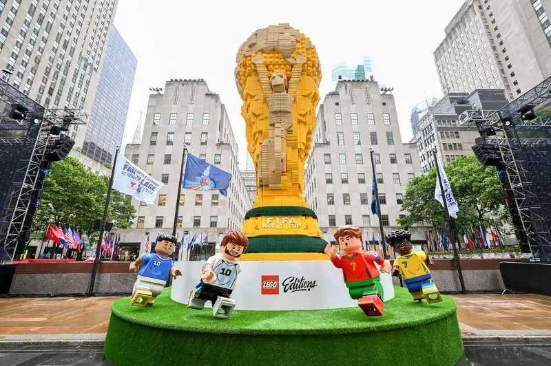 Giant LEGO World Cup trophy unveiled - Photo 1.