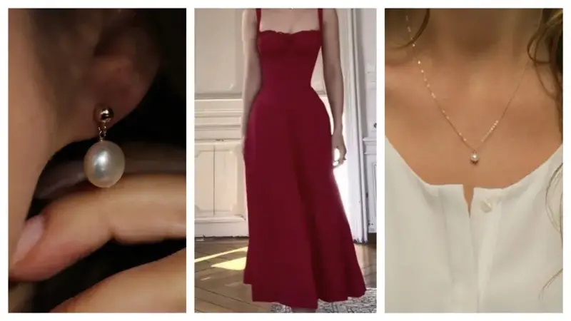 Pearl fits well with a romantic date night dress.