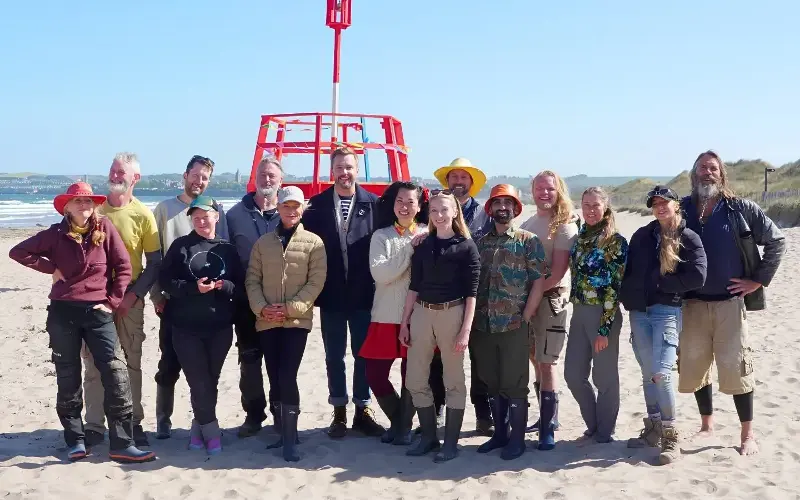 Contestants build their creations knowing nature’s eraser is creeping up the shore - BBC/Tern Television