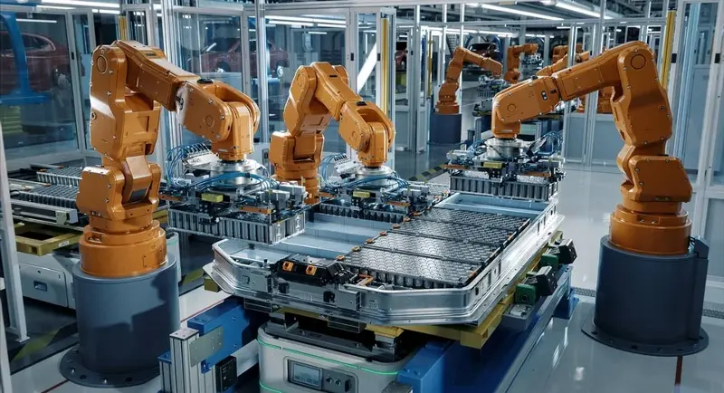 Electric vehicle battery production line