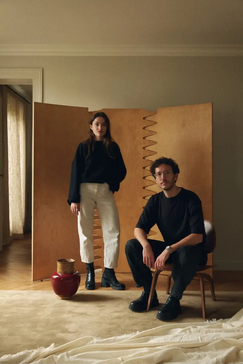 Emma Collet and Thomas Diettert of Diettert Collet: “We don’t like interiors that feel too tied to a particular period. We prefer to blur the sense of time.” (Image credit: Photography: Clément Gérard)
