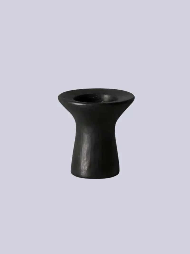TOAST, Longpi Stubby Candle Holder | Black Clay