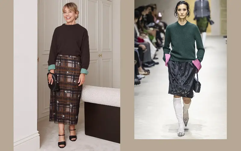 Prada used the lace pattern as a neutral, then added one slightly ‘wrong’ colour to wake it up