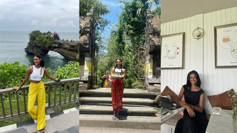 Rida during her many solo trips around the world!