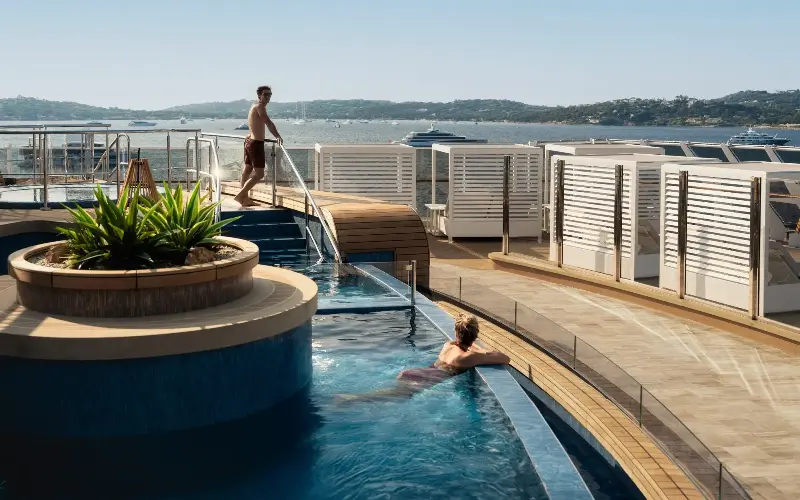 Astern Pool, one of Explora III’s five pools - Explora Journeys