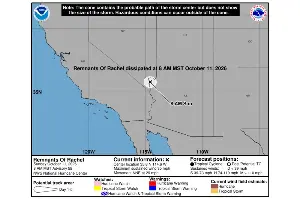 Tropical storm Rachel causing homes to collapse in California