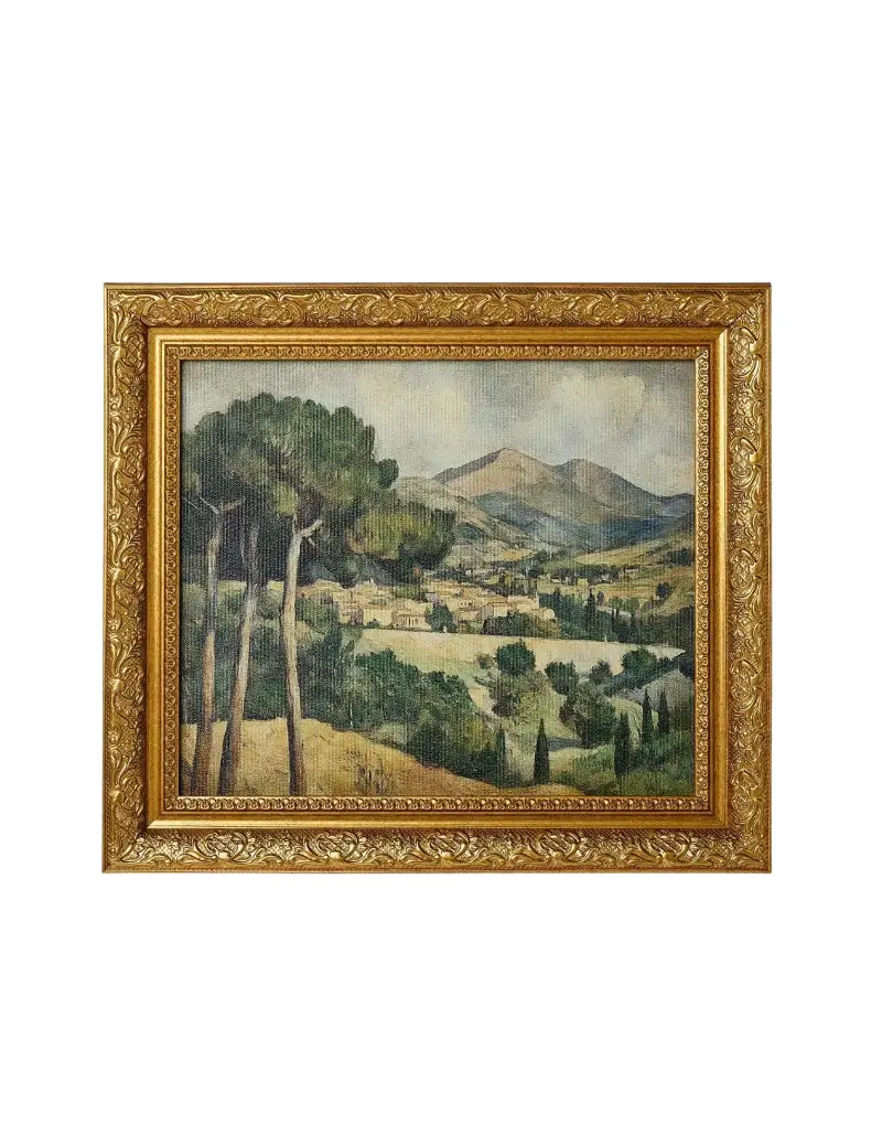 Threshold designed w/Studio McGee, Cezanne Inspired Landscape Framed Wall Art