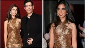 Isha Ambani wows at Manish Malhotra's Paris Couture Week debut in handmade gold dress, Nita Ambani’s jewellery