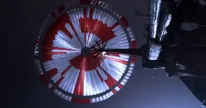 The parachute carried a hidden message.