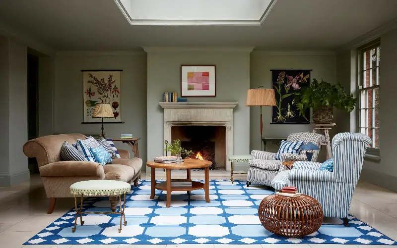 Harding says pairing blue with green can yield an ‘imperfect unpredictability’ that feels interesting - Paul Massey