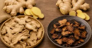The uses of dried ginger and roasted ginger, and how to use them correctly according to traditional medicine.