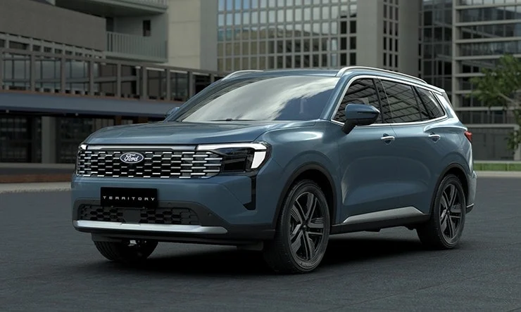 The exterior of the 2026 Ford Territory features muscular lines.