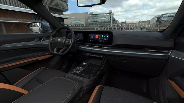 The modern cockpit of the 2026 Ford Territory