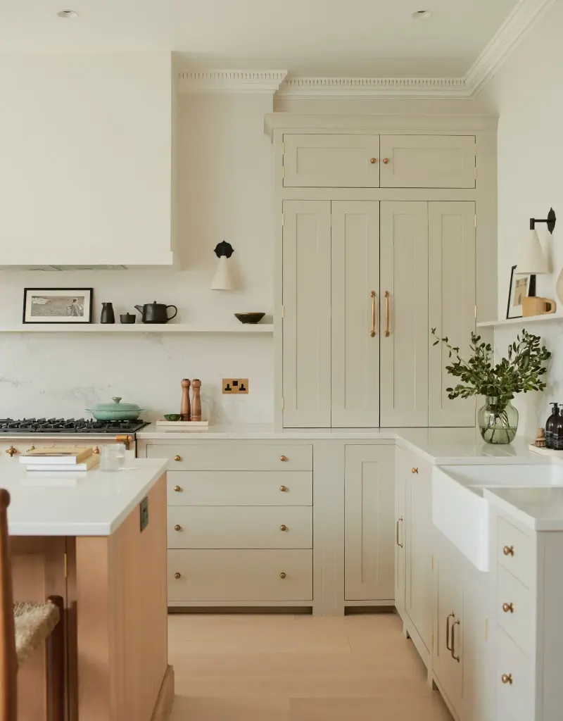Warm whites softened with woods and other natural materials give a feeling of comfort and cleanliness. (Image credit: Neptune)