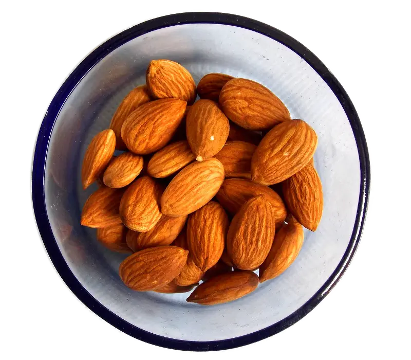 Snack on a handful of almonds.