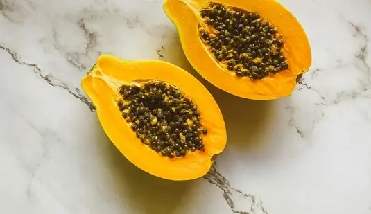 Eat papaya as it has fibre. 