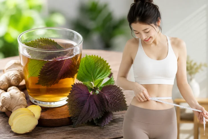 Does drinking perilla leaf tea with ginger help with weight loss? - Image 1.