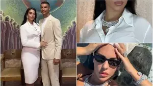 Georgina Rodriguez's wedding jewellery shines
