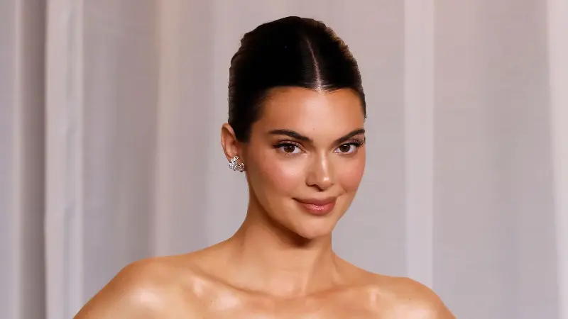 kendall jenner on a white background
