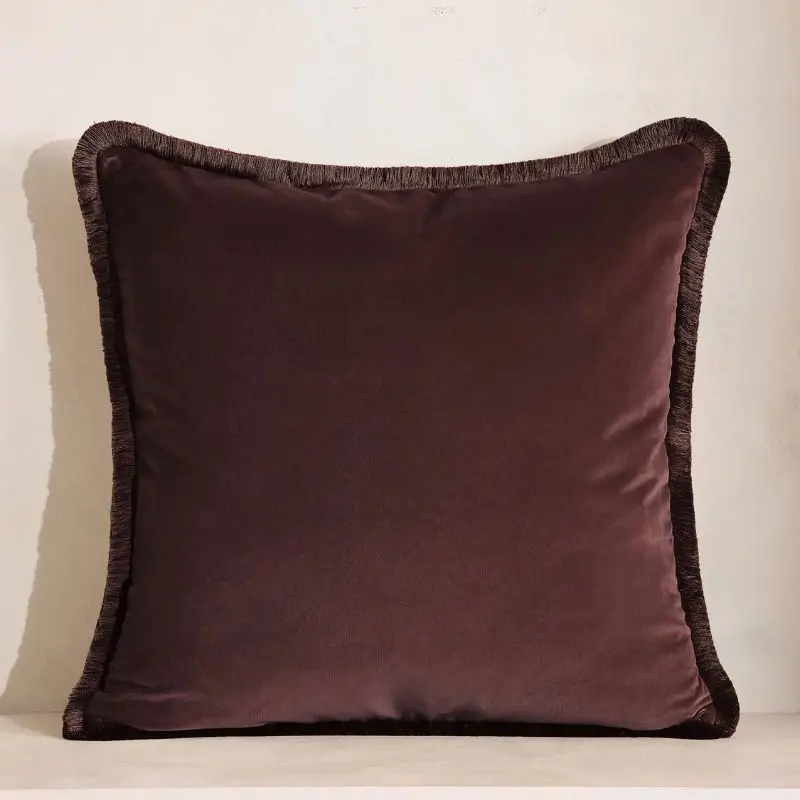 dark plum velvet cushion