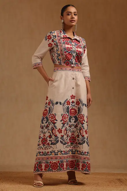 Having a co-ord set that features a crop top with a skirt can sort you life to a greater extent.