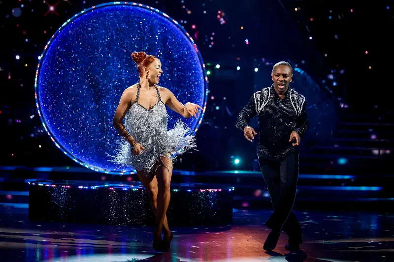 Shaun Wright-Phillips and Alexis Warr danced to ‘Faith’ by Stevie Wonder (PA)