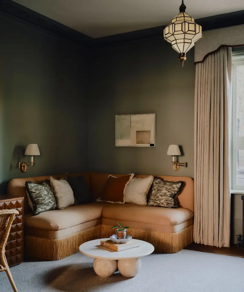'Old-fashioned' details like fringing and pleating bring a little 'glamour' to our living spaces. (Image credit: Dean Hearne)