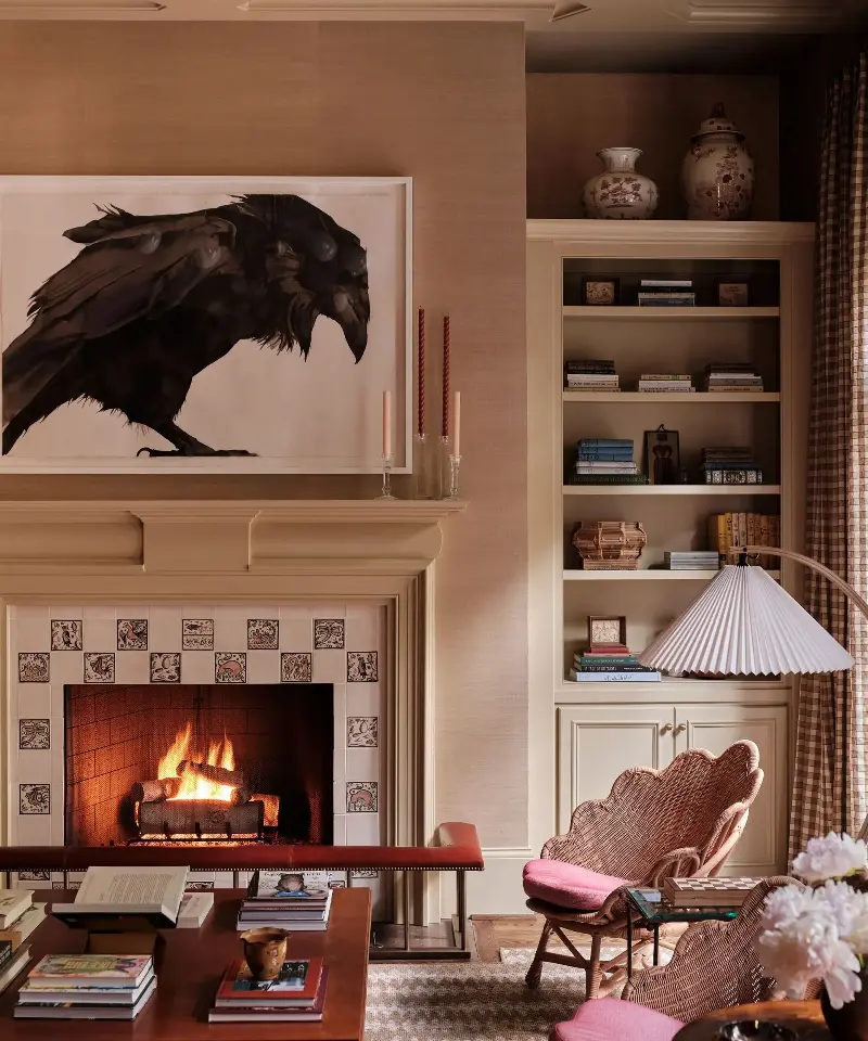 Fireplace fenders bring a historic feel to living rooms. (Image credit: Joseph Bradshaw / Laura W. Jenkins Interiors / Colson Horton Studio)