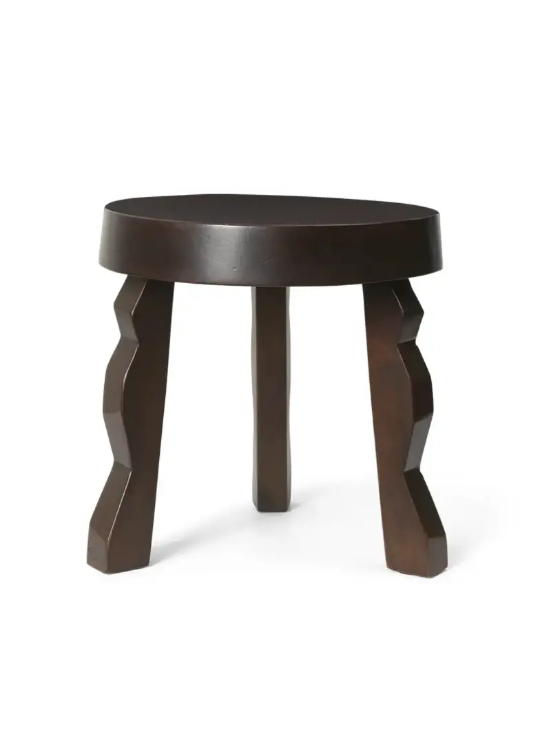 dark wood stool