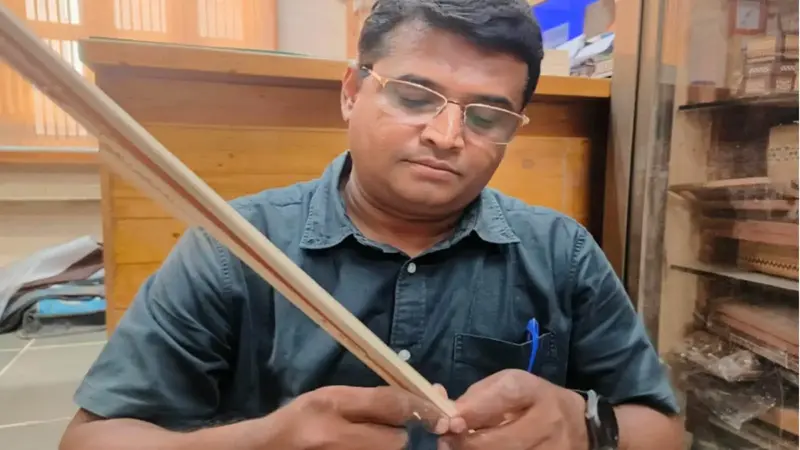Rakesh Petigara preserves Surat's rare Sadeli craft by turning intricate wood inlay into practical home accessories for modern living spaces.