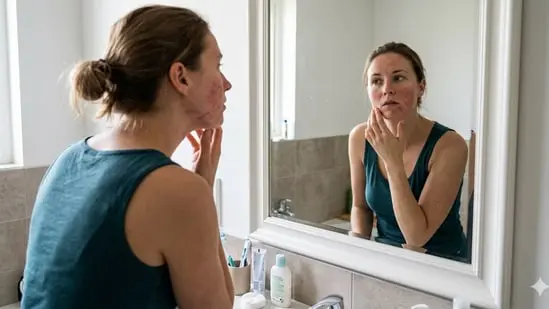 Sensitive skin type is more prone to redness along with compromised skin barrier. 