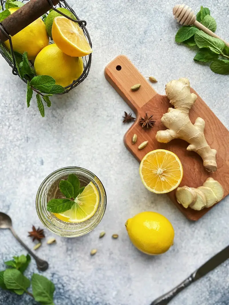 You can add ginger to a cup of warm water along with lemon as a detox drink, first thing in the morning.